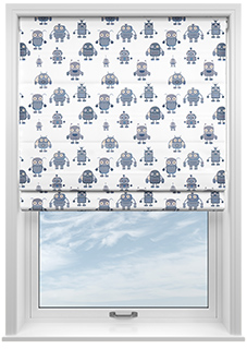 Robo Town, Cyborg Grey - Twist&Fit Roman Blind
